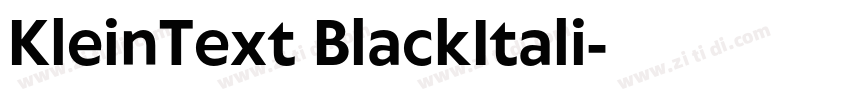 KleinText BlackItali字体转换 KleinText BlackItali字体转换